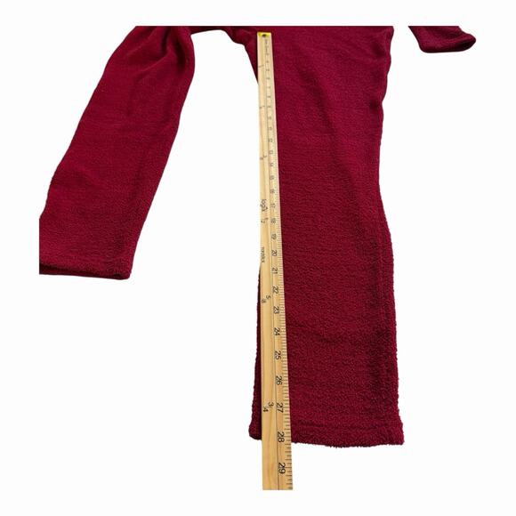 Yitty One Piece PJ Lounge Set Womens Medium Merlot Jumpsuit Pet Me Heart Pocket - Picture 10 of 12